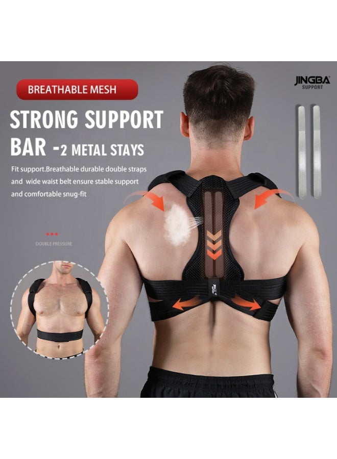 JINGBA SUPPORT Posture Corrector for Men & Women, Adjustable Back and Shoulder Brace, Spine Support, Breathable & Invisible Design (JB-2007) - Image 4